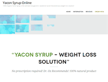 Tablet Screenshot of buy-yaconsyrup.com